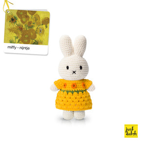 Miffy wearing a sunflowers inspired dress. Front view Miffy wearing a sunflowers inspired dress. Front view