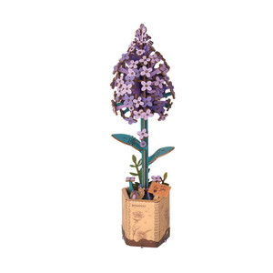 3d purple lilac flower wooden puzzle put together 3d purple lilac flower wooden puzzle put together
