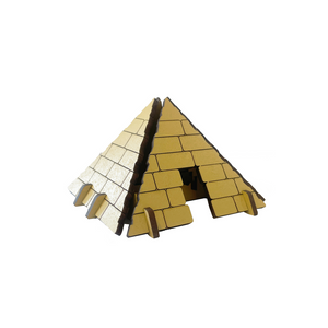 gold colored 3d egyptian pyramid wood puzzle put together gold colored 3d egyptian pyramid wood puzzle put together