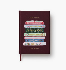 Book log journal featuring an illustration of classic romance books. Book log journal featuring an illustration of classic romance books.