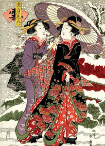 Two women holding umbrella Two women holding umbrella