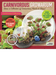 A boxed carnivorous growarium kit