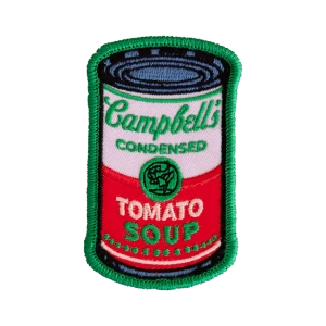 Campbell's soup can embroidered patch