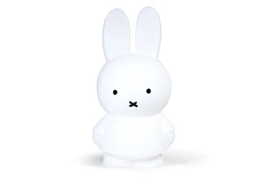 Miffy, White plastic coin bank. Front view