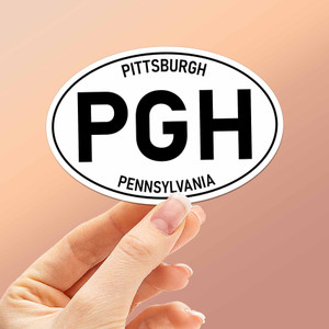 PGH White Oval - Sticker