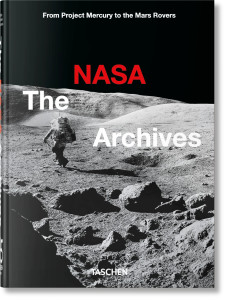 A black and white bookcover with an Apollo mission photograph
