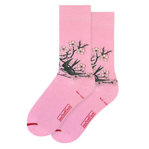 Walter Crane - Almond Blossom and Swallow - Women's Socks