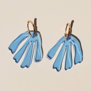 Henri Charm See-Thru Blue Earrings