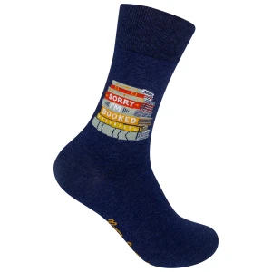 Sorry I’m Booked Socks with books on the socks