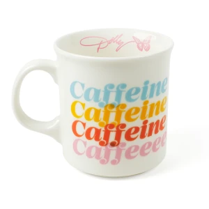 Dolly Parton Mug that says Caffeine Caffeine Caffeine Caffeine