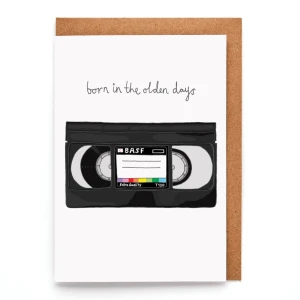 VHS Olden Days Birthday Card