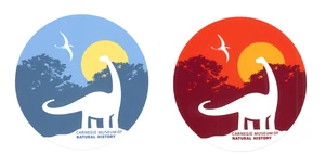 CMNH Dippy Sunset Sticker