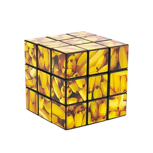 Banana Puzzle Cube with bananas pictured all over it
