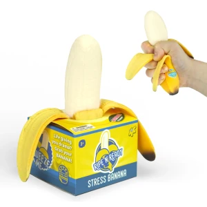 Ripe ‘N Ready Stress Banana in a yellow and blue box