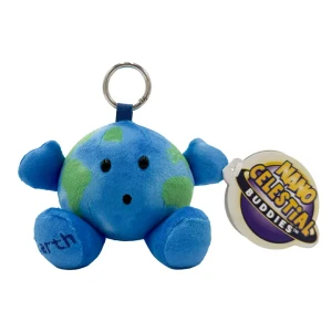 An Earth plush keychain
