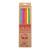 image of colored pencils inside of a paper box with a cut out window to see the items. Also has an image imprinted on box of Andy Warhol.