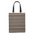 A canvas tote bag with thin cream and black horizontal stripes, A canvas tote bag with thin cream and black horizontal stripes,