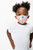 Child wearing face mask.