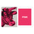 An open book with a Warhol artwork of a cow in pink and gray on one page, and the word "pink" in white on pink on the opposite page.