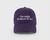 Branded cap, Purple, front view.