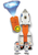 Orange and white rocket playset against a white background Orange and white rocket playset against a white background