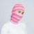 Striped Knit Balaclava Lilac Melon Striped Knit Balaclava Lilac Melon