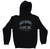 A black long sleeved hooded sweatshirt, text in grey "Andy Warhol Films Inc. The Andy Warhol Museum" A black long sleeved hooded sweatshirt, text in grey "Andy Warhol Films Inc. The Andy Warhol Museum"