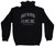 A black long sleeved hooded sweatshirt, text in grey "Andy Warhol Films Inc. The Andy Warhol Museum" A black long sleeved hooded sweatshirt, text in grey "Andy Warhol Films Inc. The Andy Warhol Museum"