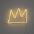 Yellow Crown shaped LED neon. Yellow Crown shaped LED neon.