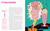 Cocktail recipe on the left, an illustration of Trixie Mattel the right.