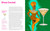 Cocktail recipe on the left, an illustration of Shea Coulee on the right.