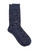 dark navy sock with black bats printed on it