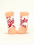 Red pair of baby socks, text "It's Baby Time" Red pair of baby socks, text "It's Baby Time"