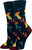 navy sock with mushroom design