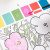 Close up of the painting sheet, brush and paint. Close up of the painting sheet, brush and paint.