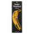 Banana shaped bookmark placed in its packaging of a black card.
