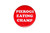 Red round button, white text" pierogi eating champ".