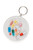 Round clear keychain with assorted illustrated pills inside to shake.
