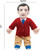 Mister Rogers soft doll, with measurements in black text. Mister Rogers soft doll, with measurements in black text.
