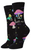 black socks neon colored mushrooms and the words "eat me" printed on the sides