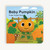 Baby book featuring a pumpkin finger puppet.