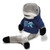 A plush shark in a blue hoodie with the Kamin Science Center logo