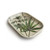 vintage weed leaf print on white metal tray