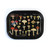 black metal tray with vintage mushroom print