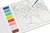 Impressionist watercolor page, featuring watercolor paint and line drawing.