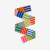Patchwork Stripe Rainbow Skinny Scarf