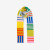 Patchwork Stripe Rainbow Skinny Scarf