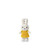 Miffy (White bunny) wearing an orange dress. Keychain.