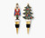 wine stoppers in shape of Christmas tree and nutcracker