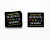 Two black vinyl stickers with the words "Armed with Science & Snark You have been warned" in black a nd yellow and multicolored illustrations of scientific symbols and tools
